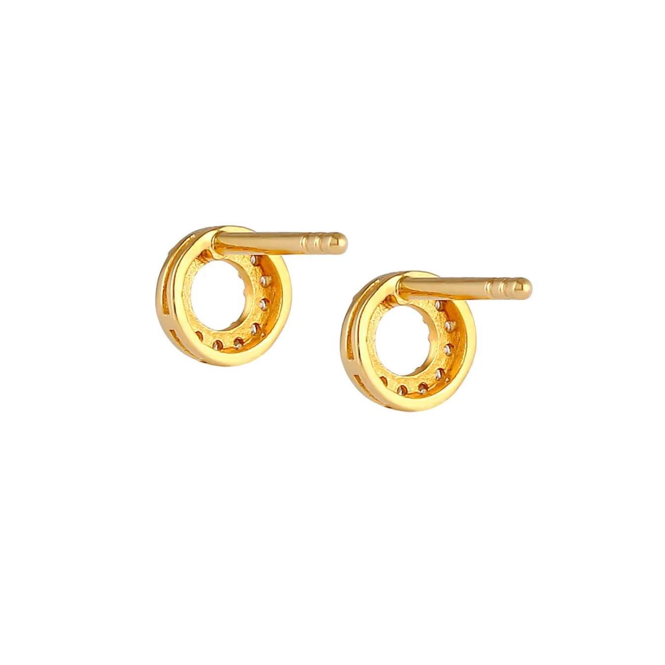 Elli "Ohrstecker Kreis | Diamant ( Weiß, 0,13 ct )< Ohrringe|Silber