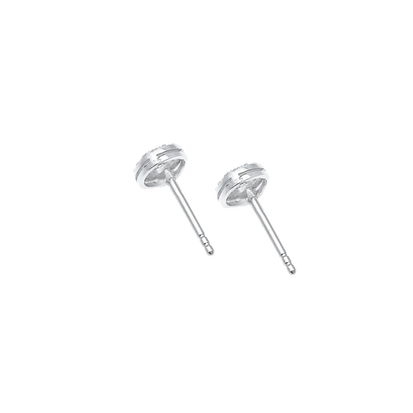 Elli "Ohrstecker Kreis | Diamant ( Weiß, 0,13 ct )< Ohrringe|Silber