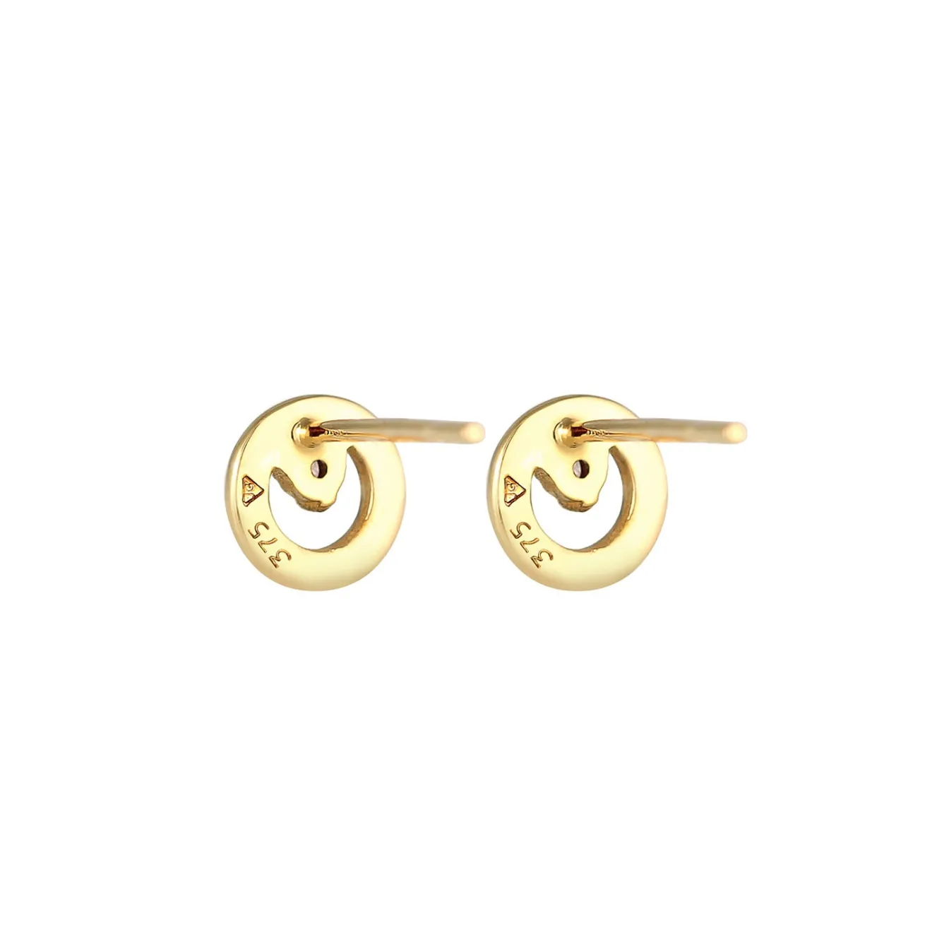 Elli "Ohrstecker Kreis | Diamant ( Weiß, 0,03 ct )< Ohrringe|Echtgold