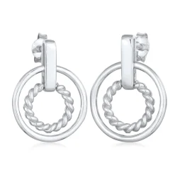 Elli "Ohrstecker Kreis Gedreht< Silber|Letzte Chance