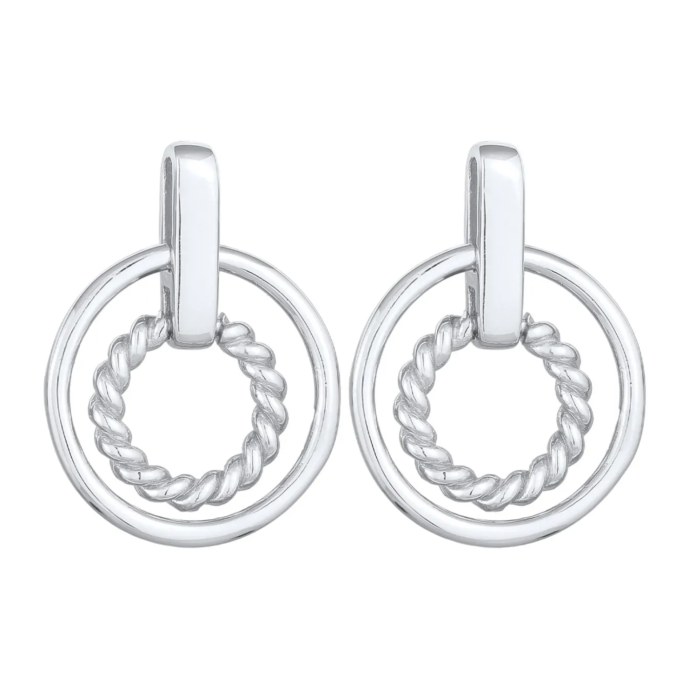 Elli "Ohrstecker Kreis Gedreht< Silber|Letzte Chance