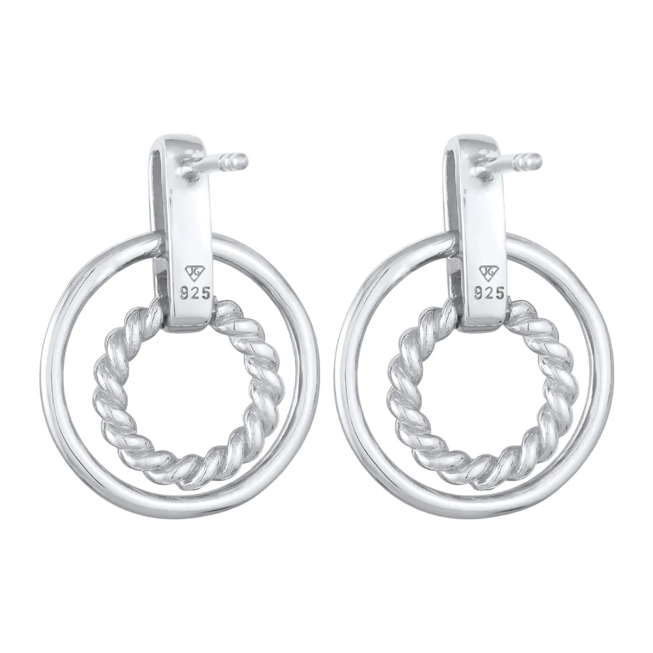 Elli "Ohrstecker Kreis Gedreht< Silber|Letzte Chance