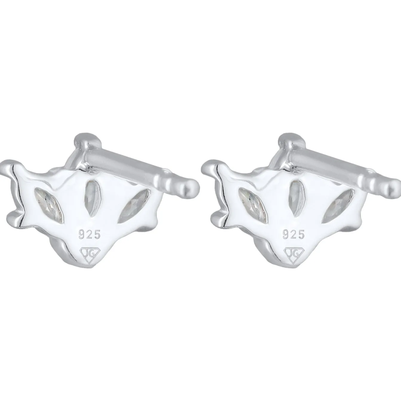 Elli "Ohrstecker Krone | Zirkonia (Weiß)< Symbol-schmuck|Ohrringe