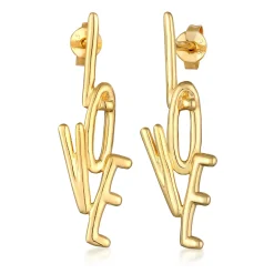 Elli "Ohrstecker Love< Vergoldet|Personalisierter Schmuck