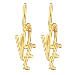 Elli "Ohrstecker Love< Vergoldet|Personalisierter Schmuck