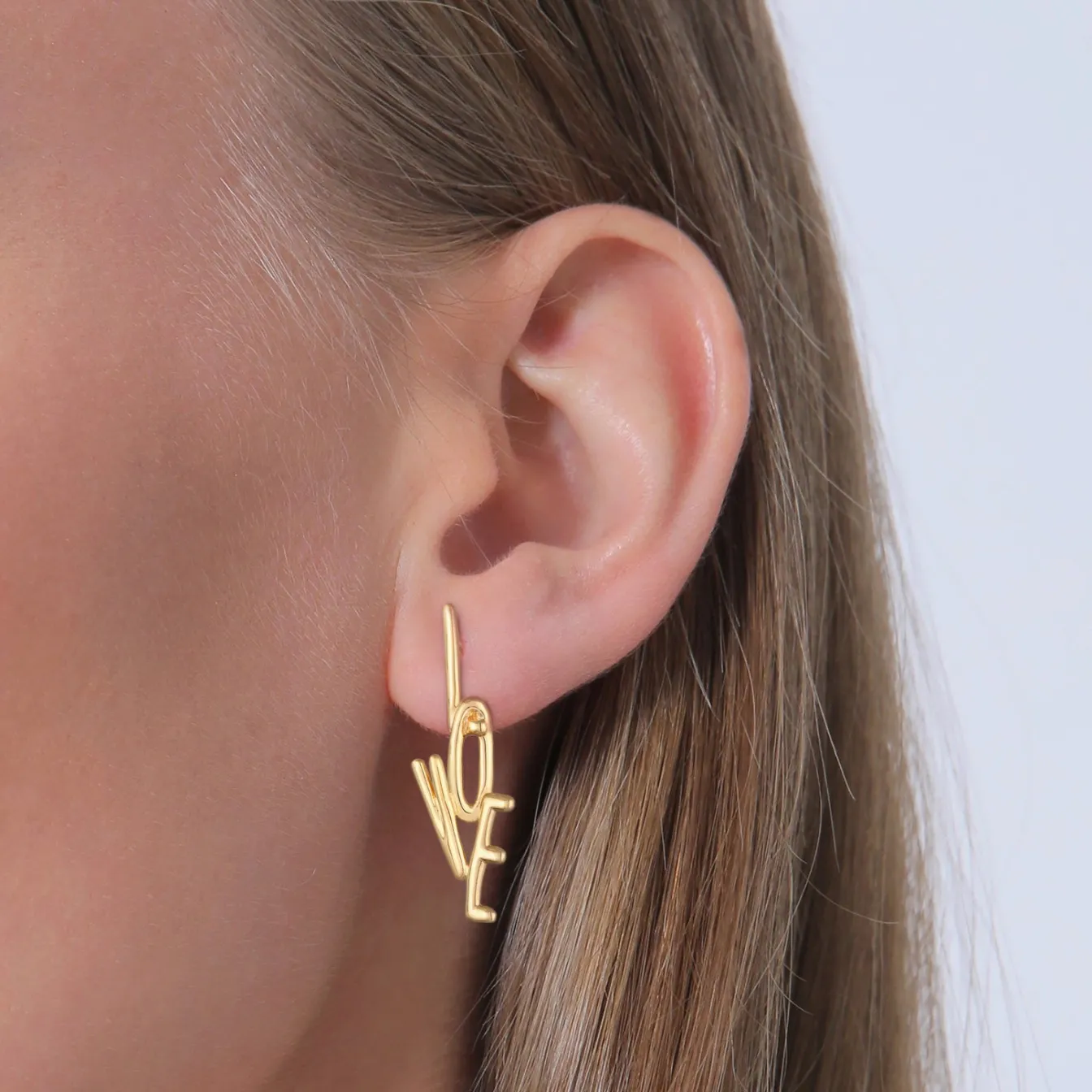 Elli "Ohrstecker Love< Vergoldet|Personalisierter Schmuck