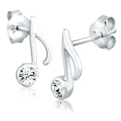 Elli "Ohrstecker Note | Kristall (Weiß)< Symbol-schmuck|Ohrringe