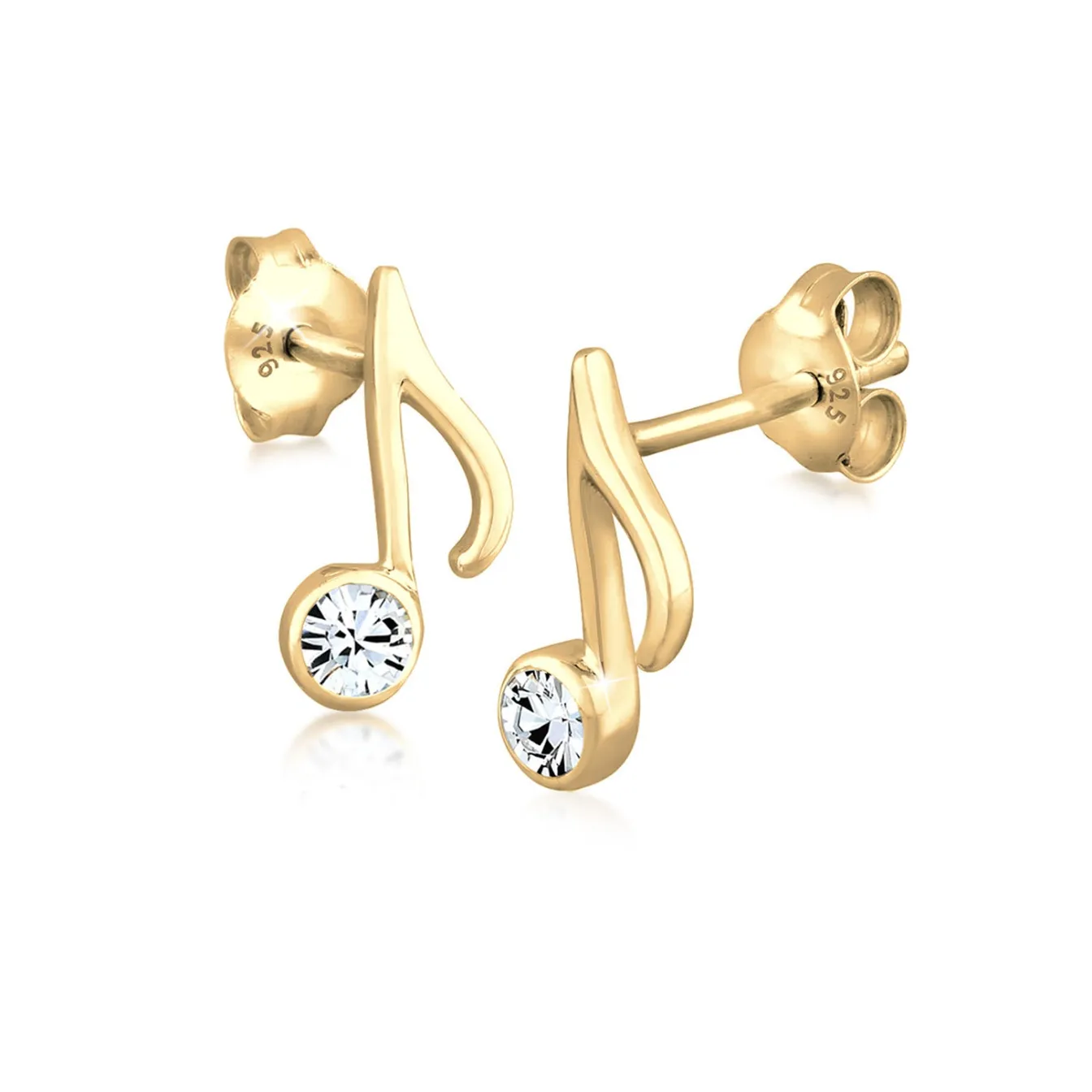Elli "Ohrstecker Note | Kristall (Weiß)< Symbol-schmuck|Ohrringe
