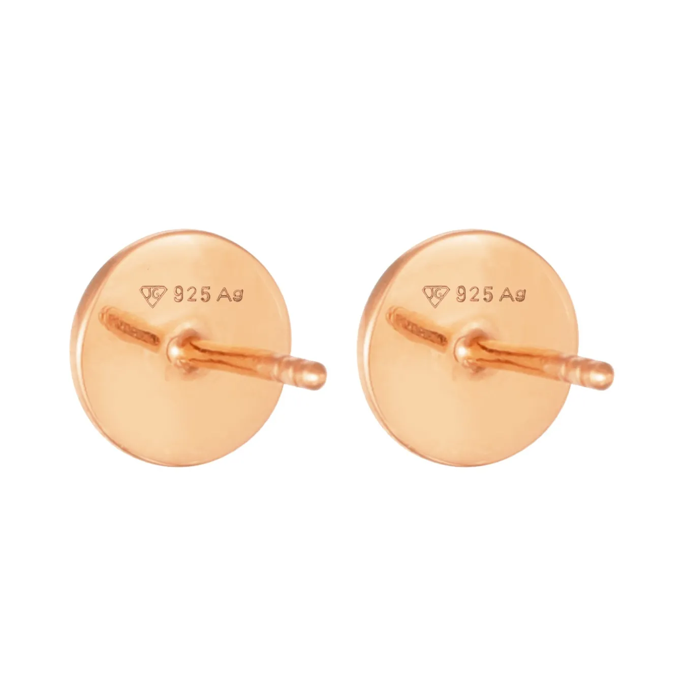 Elli "Ohrstecker Plättchen Glanz< Roségold|Ohrringe
