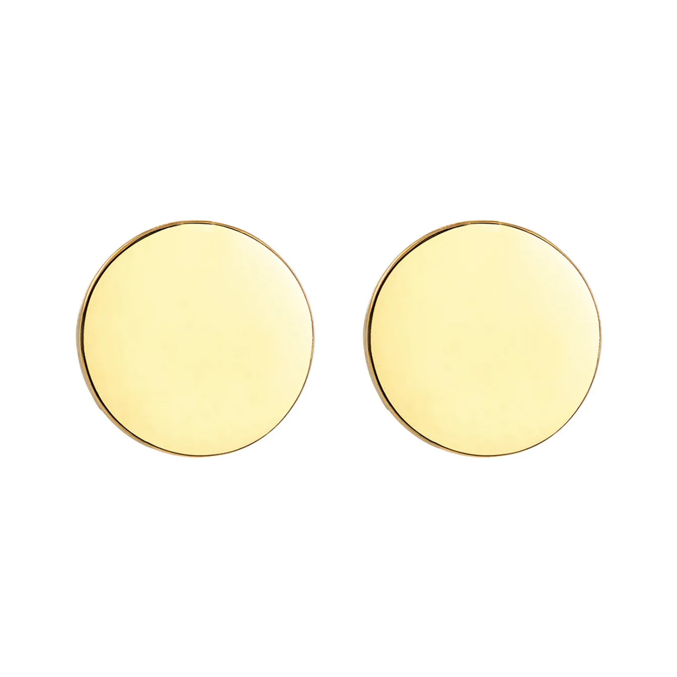 Elli "Ohrstecker Plättchen Glanz< Roségold|Ohrringe