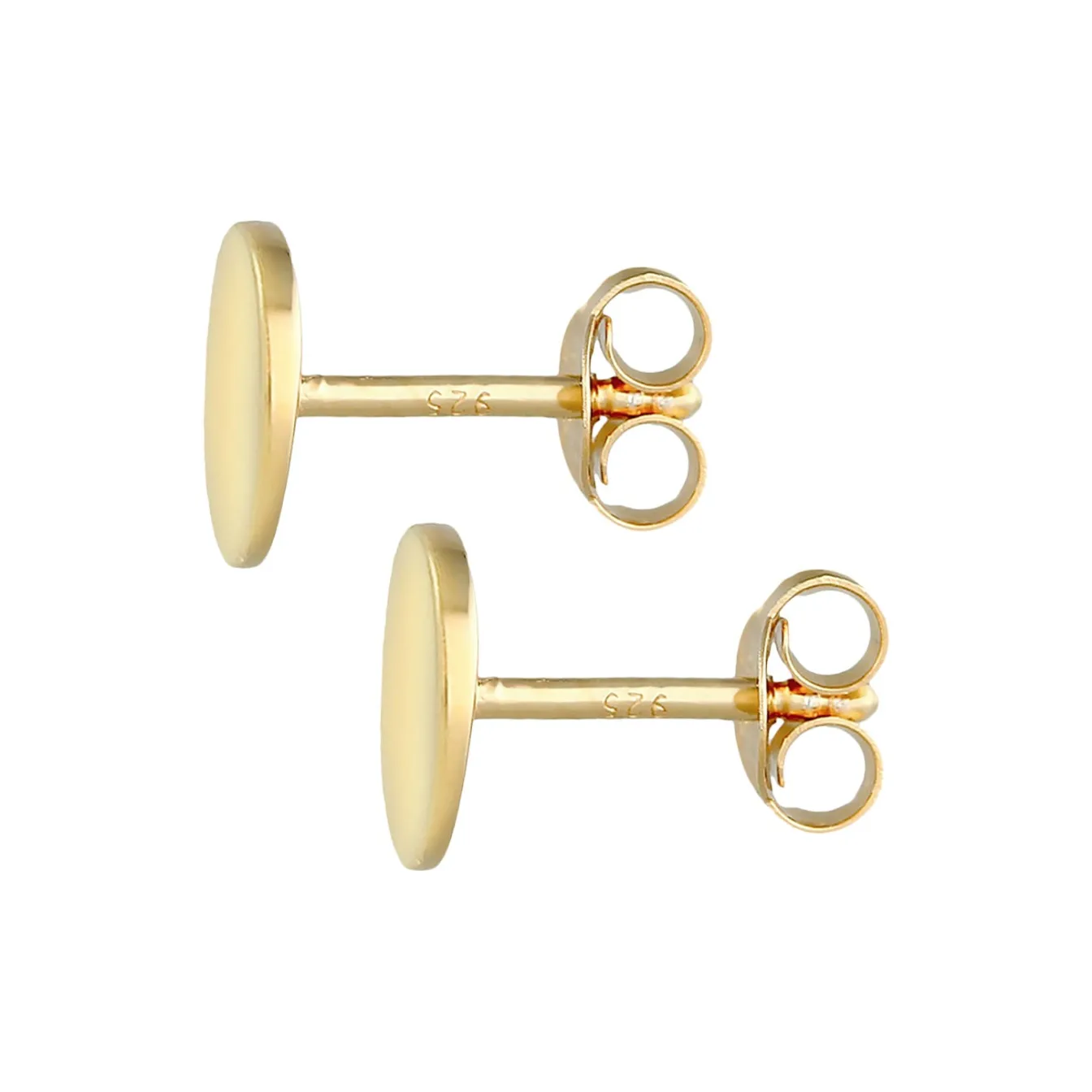 Elli "Ohrstecker Plättchen Glanz< Roségold|Ohrringe