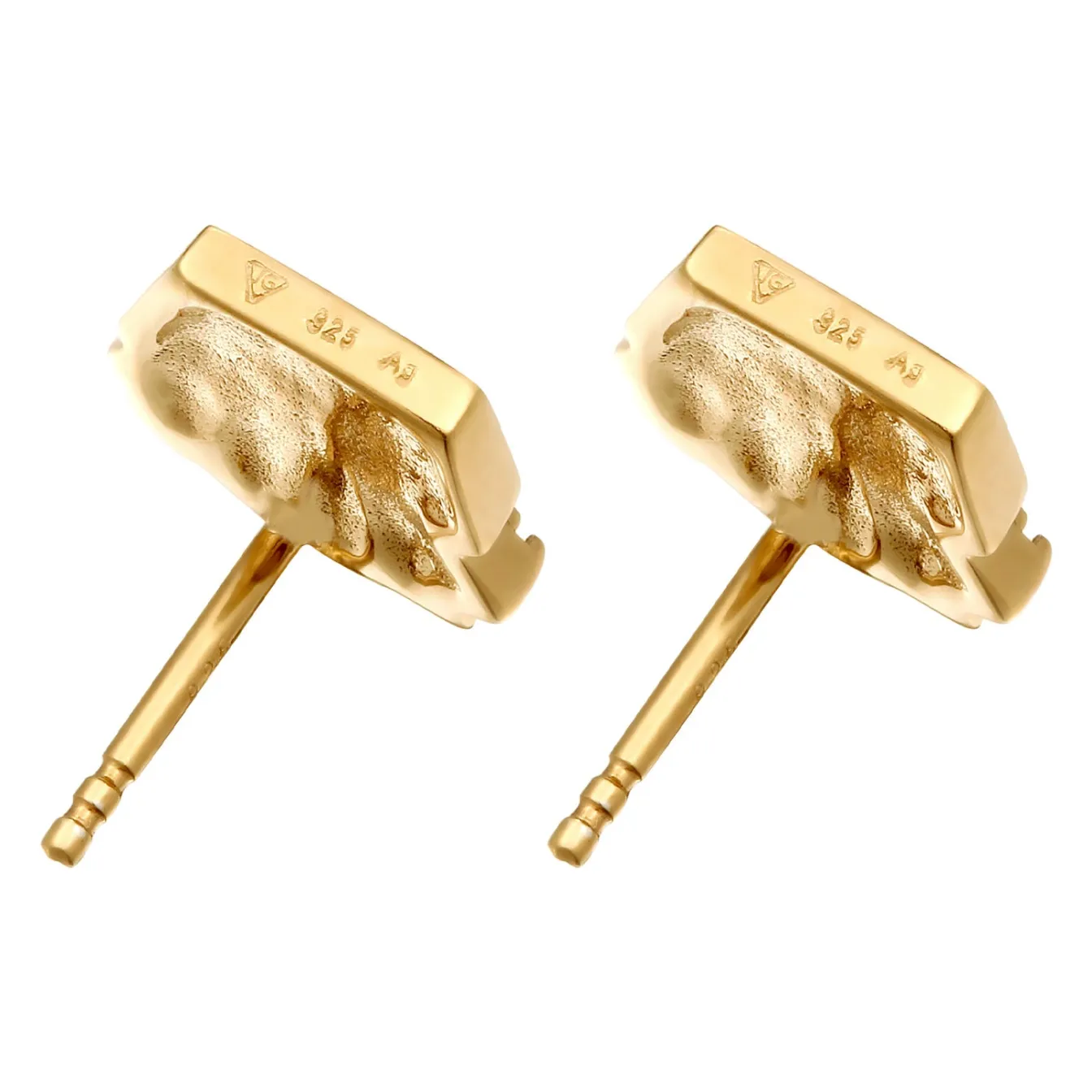 Elli "Ohrstecker Pommes | Glas Kristalle (Weiß)< Vergoldet|Ohrringe