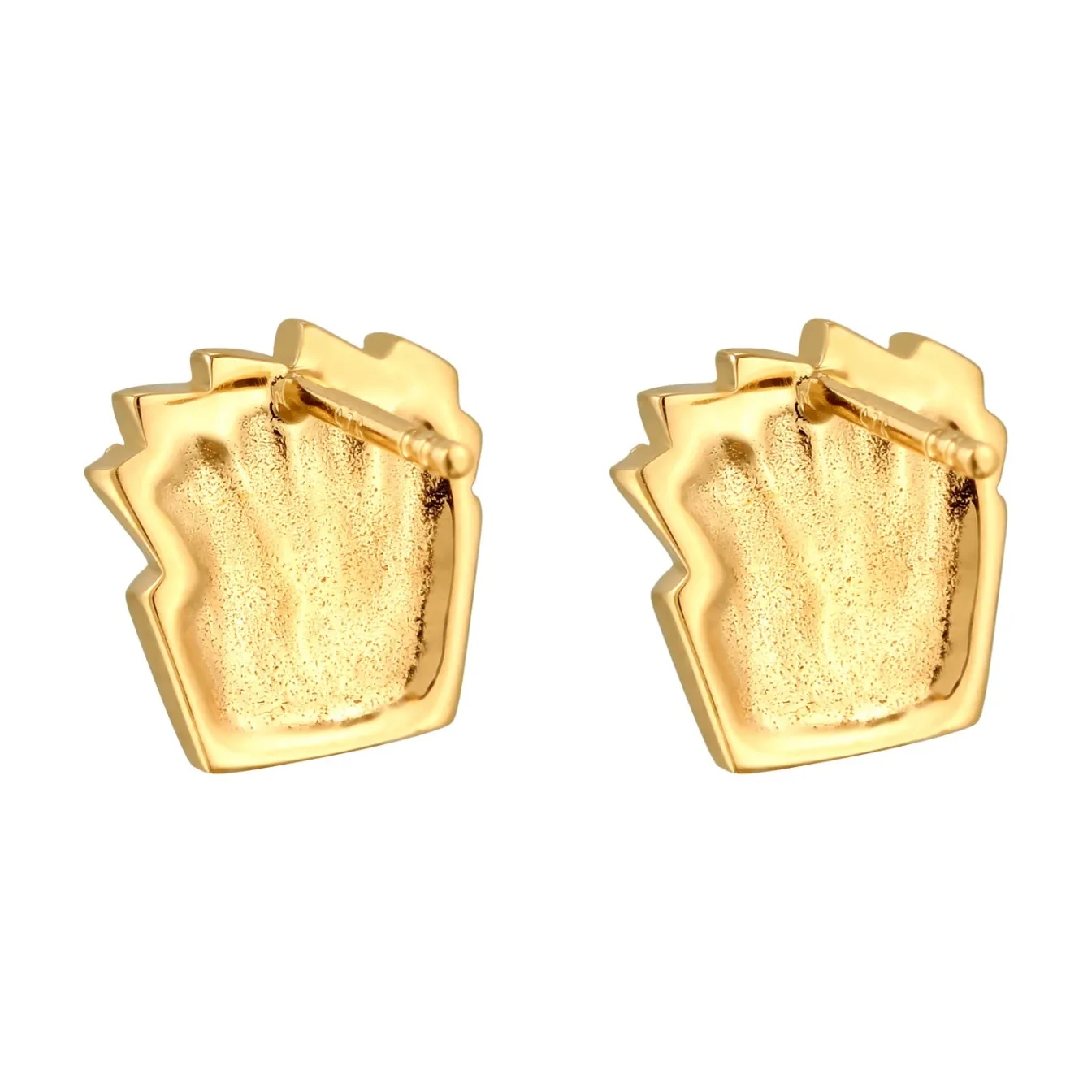 Elli "Ohrstecker Pommes | Glas Kristalle (Weiß)< Vergoldet|Ohrringe