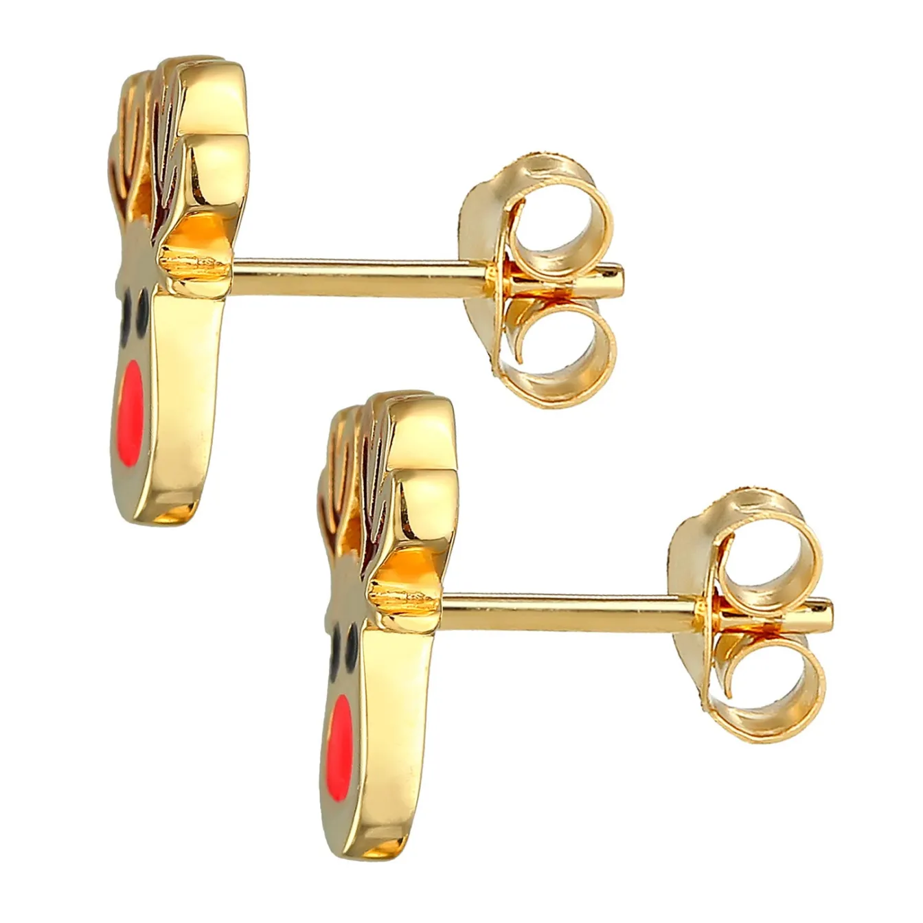 Elli "Ohrstecker Rentier Weihanchten | Emaille<Kinder Kinderschmuck