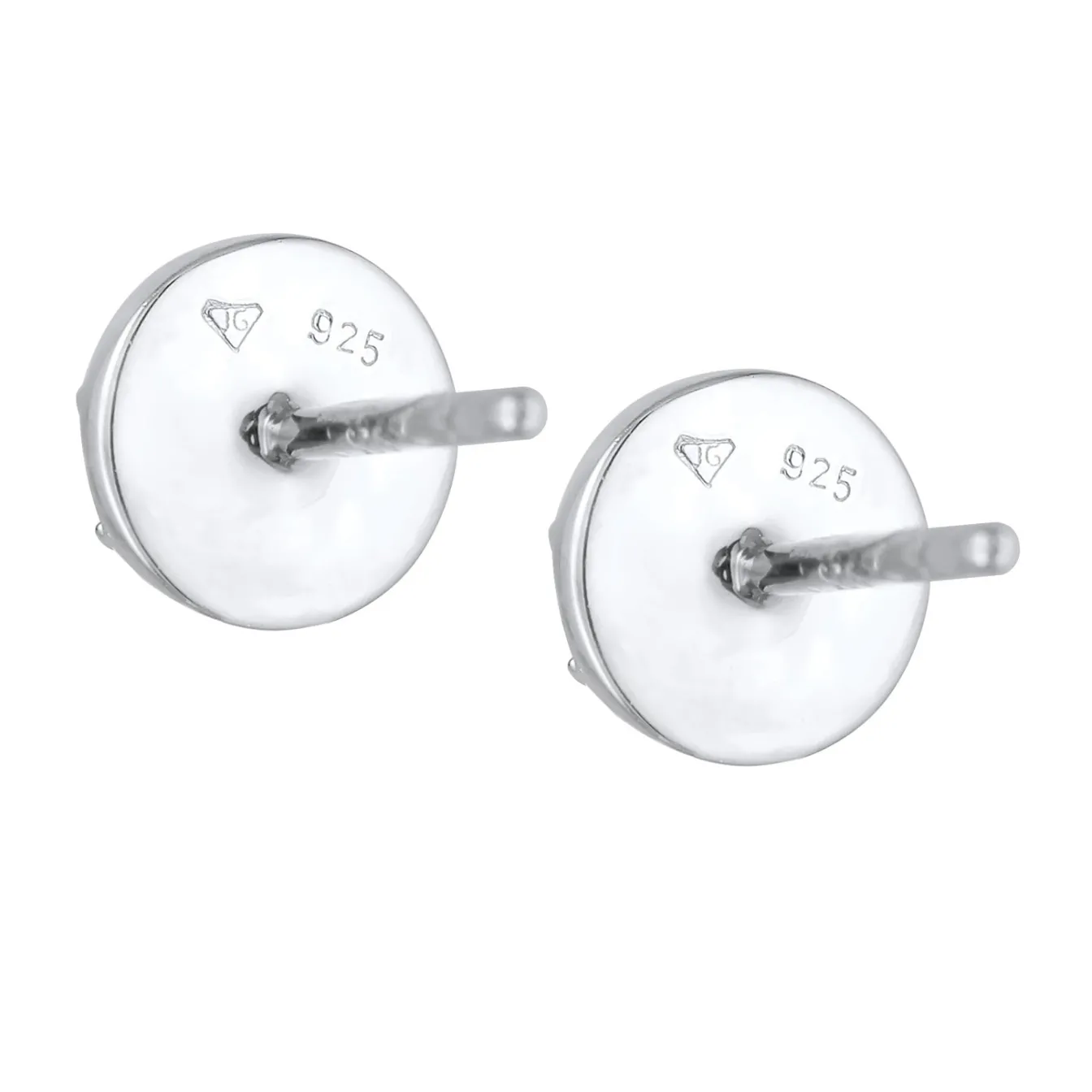 Elli "Ohrstecker Rund | Kristall (weiß)< Ohrringe|Vergoldet