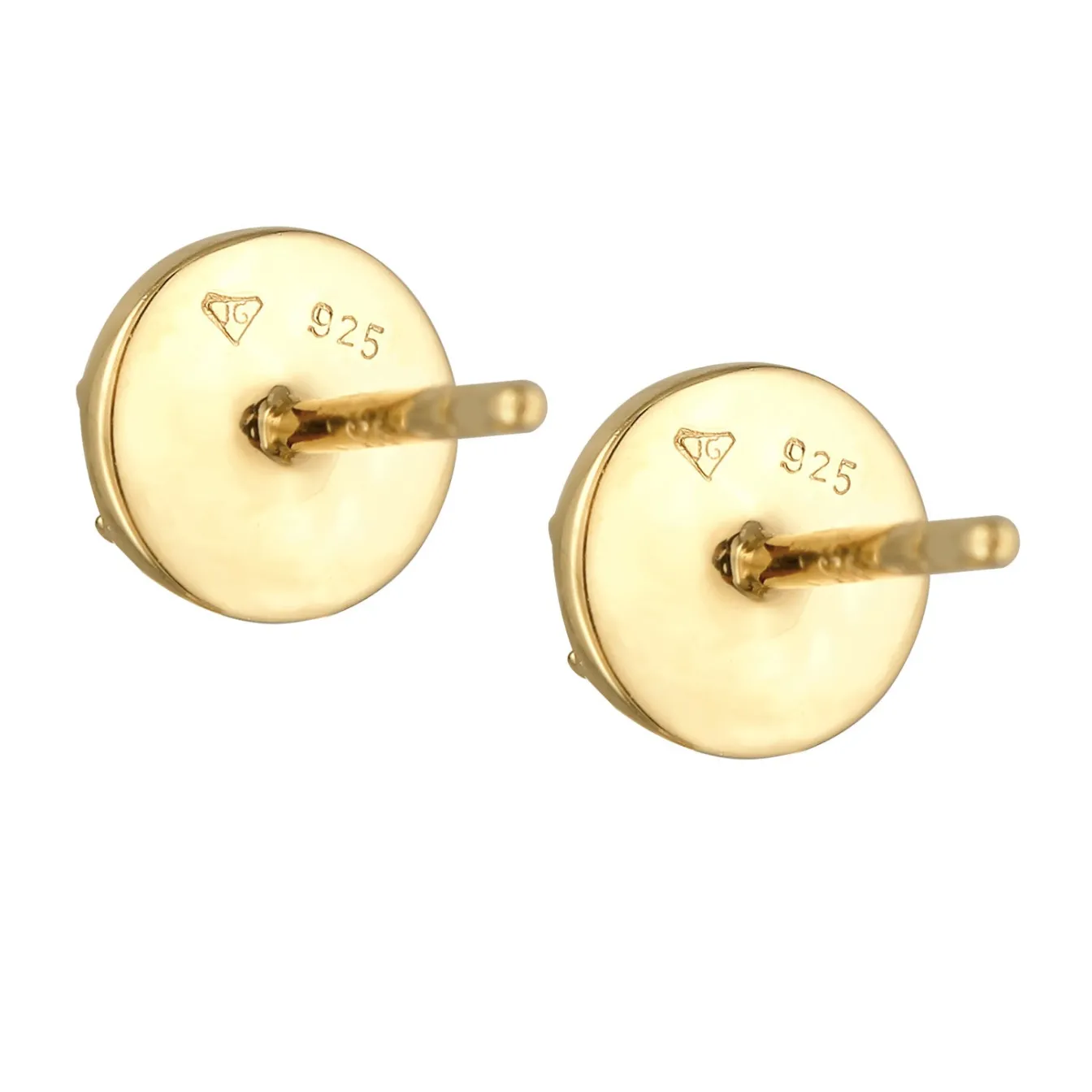 Elli "Ohrstecker Rund | Kristall (weiß)< Ohrringe|Vergoldet