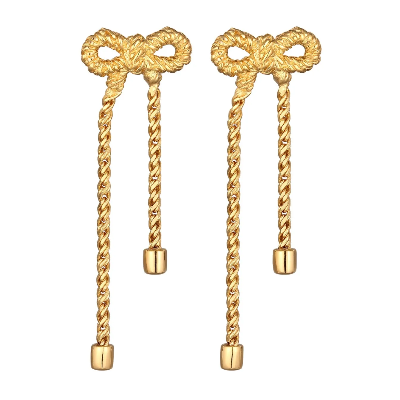 Elli "Ohrstecker Schleife< Vergoldet|Symbol-schmuck