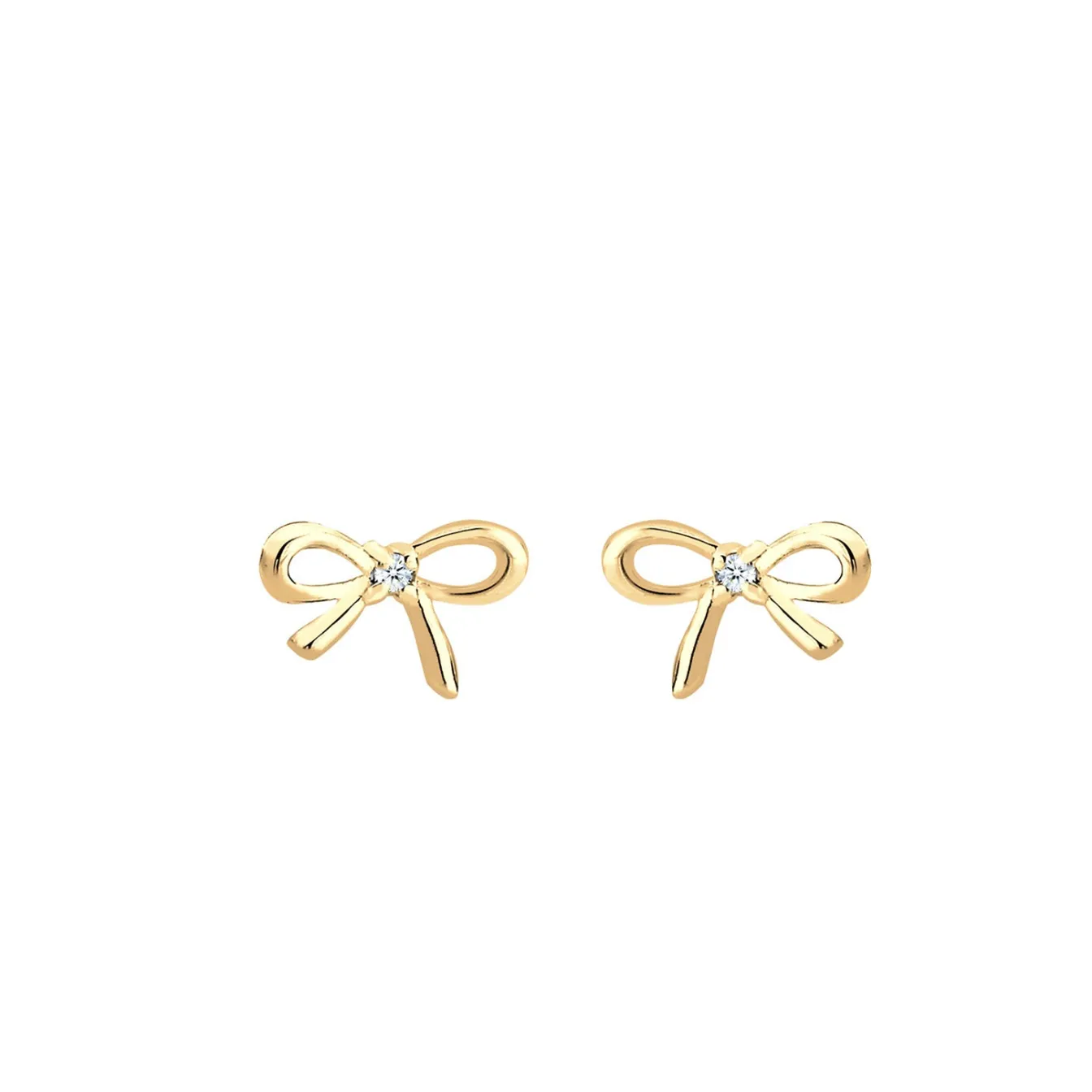 Elli "Ohrstecker Schleife | Diamant ( , 0,01 ct )< Symbol-schmuck|Ohrringe