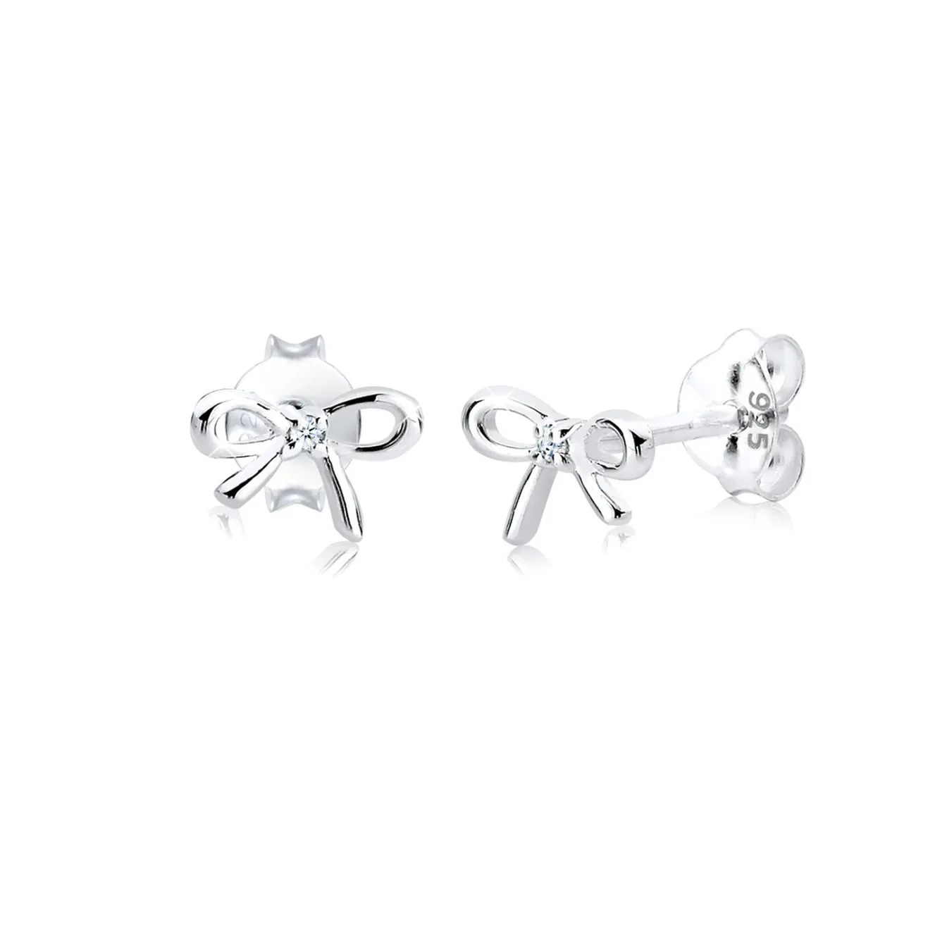 Elli "Ohrstecker Schleife | Diamant ( , 0,01 ct )< Symbol-schmuck|Ohrringe