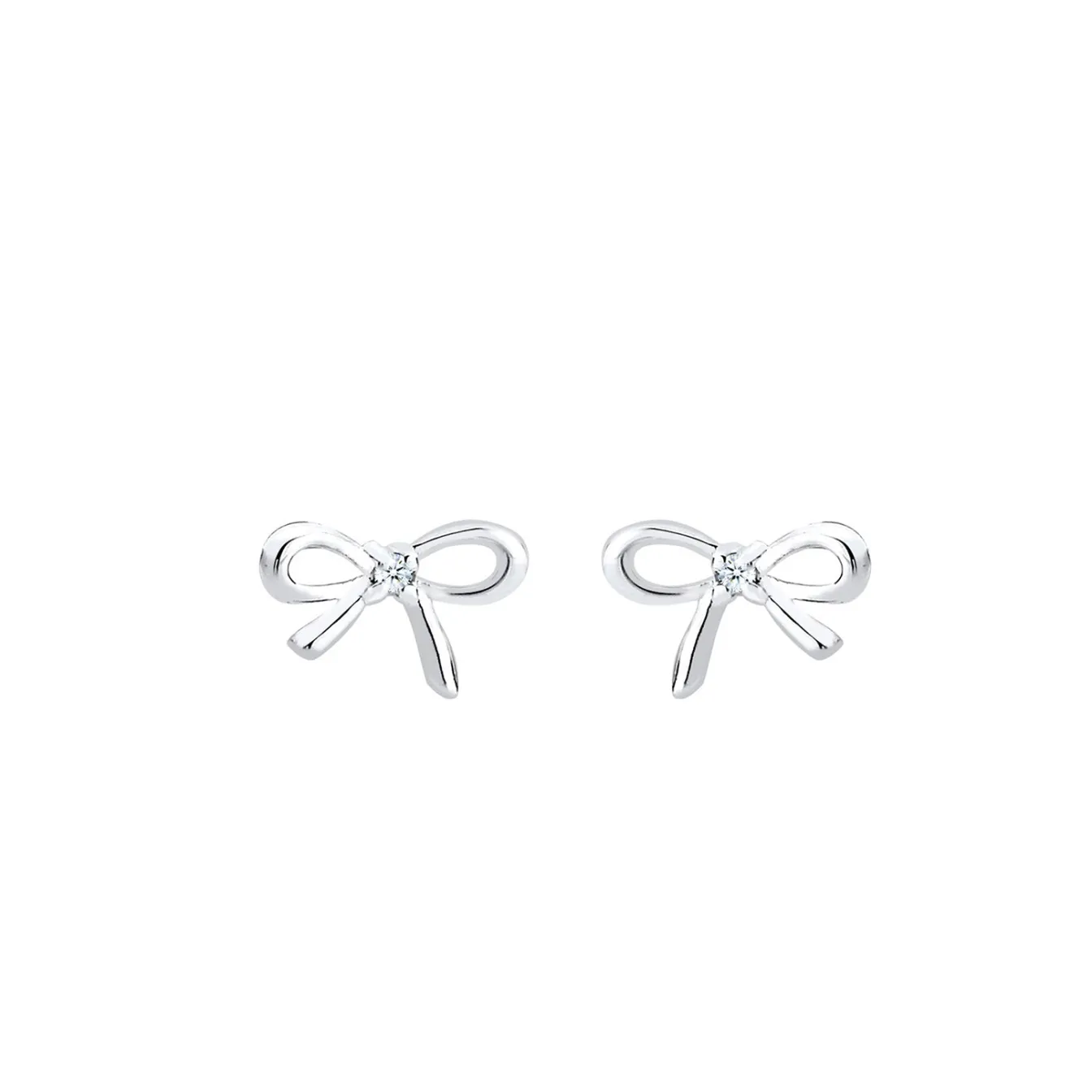 Elli "Ohrstecker Schleife | Diamant ( , 0,01 ct )< Symbol-schmuck|Ohrringe