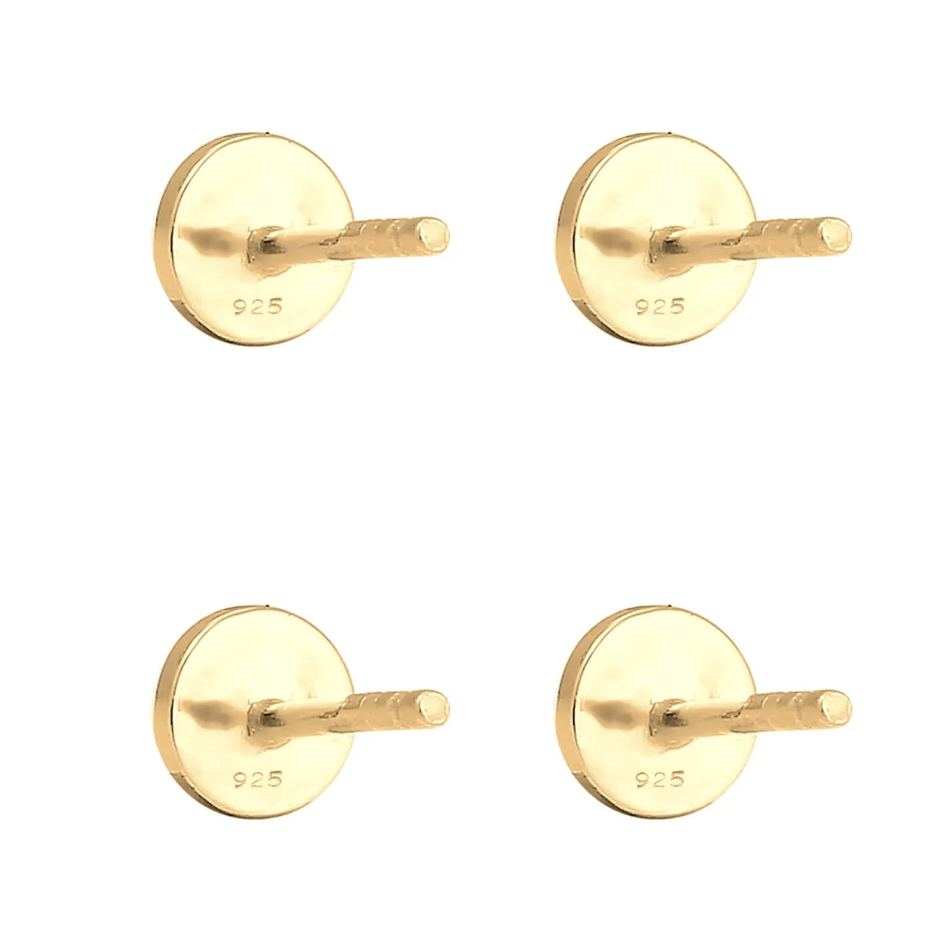 Elli "Ohrstecker Set Gehämmert & Glänzend< Roségold|Ohrringe