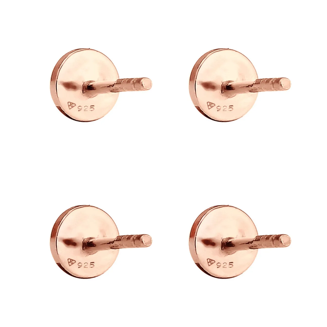 Elli "Ohrstecker Set Gehämmert & Glänzend< Roségold|Ohrringe