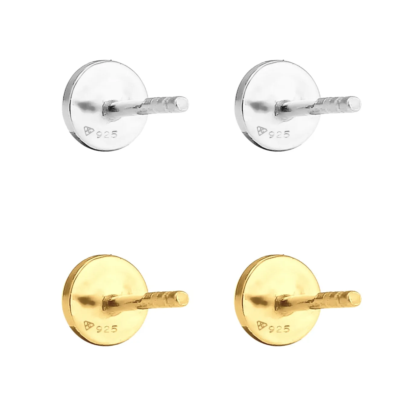 Elli "Ohrstecker Set Gehämmert & Glänzend< Roségold|Ohrringe
