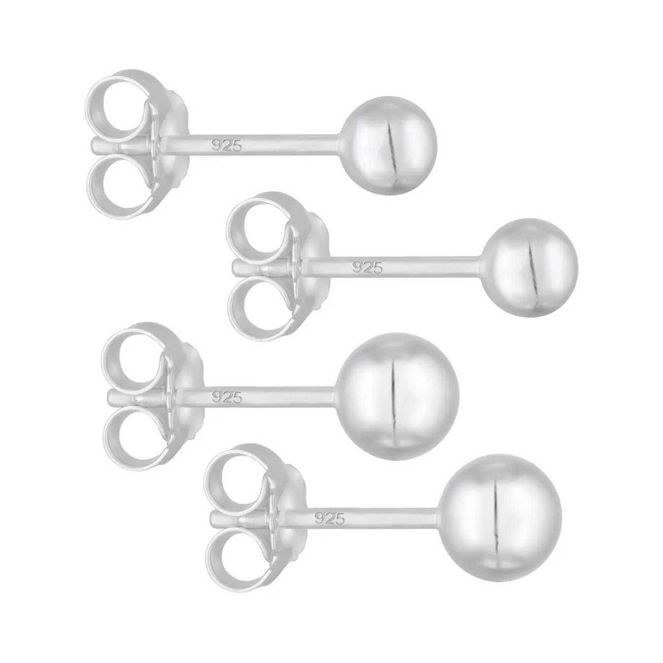 Elli "Ohrstecker Set Kugel< Ohrringe|Silber
