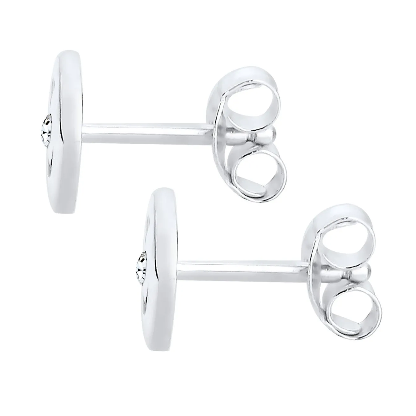 Elli "Ohrstecker Spirale | Kristall (Weiß)< Ohrringe|Vergoldet