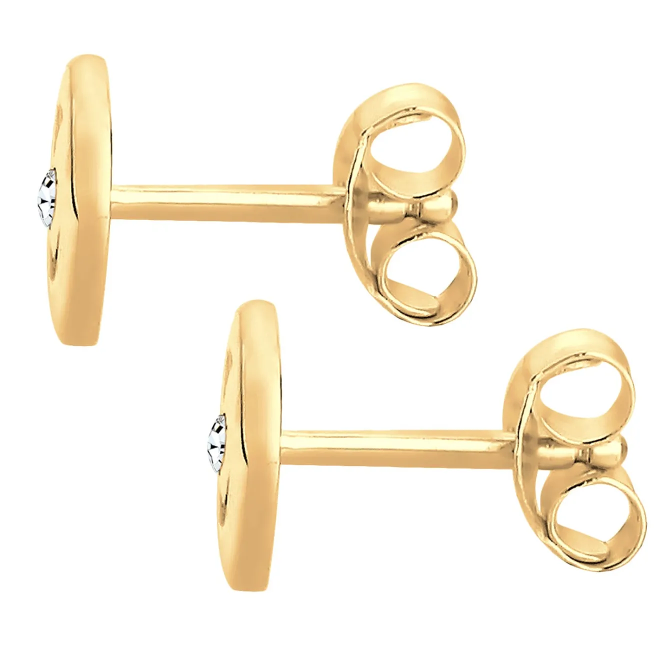 Elli "Ohrstecker Spirale | Kristall (Weiß)< Ohrringe|Vergoldet