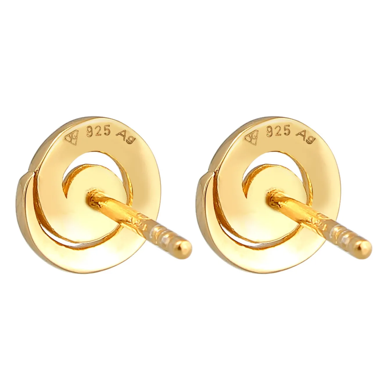 Elli "Ohrstecker Spirale | Kristall (Weiß)< Ohrringe|Vergoldet