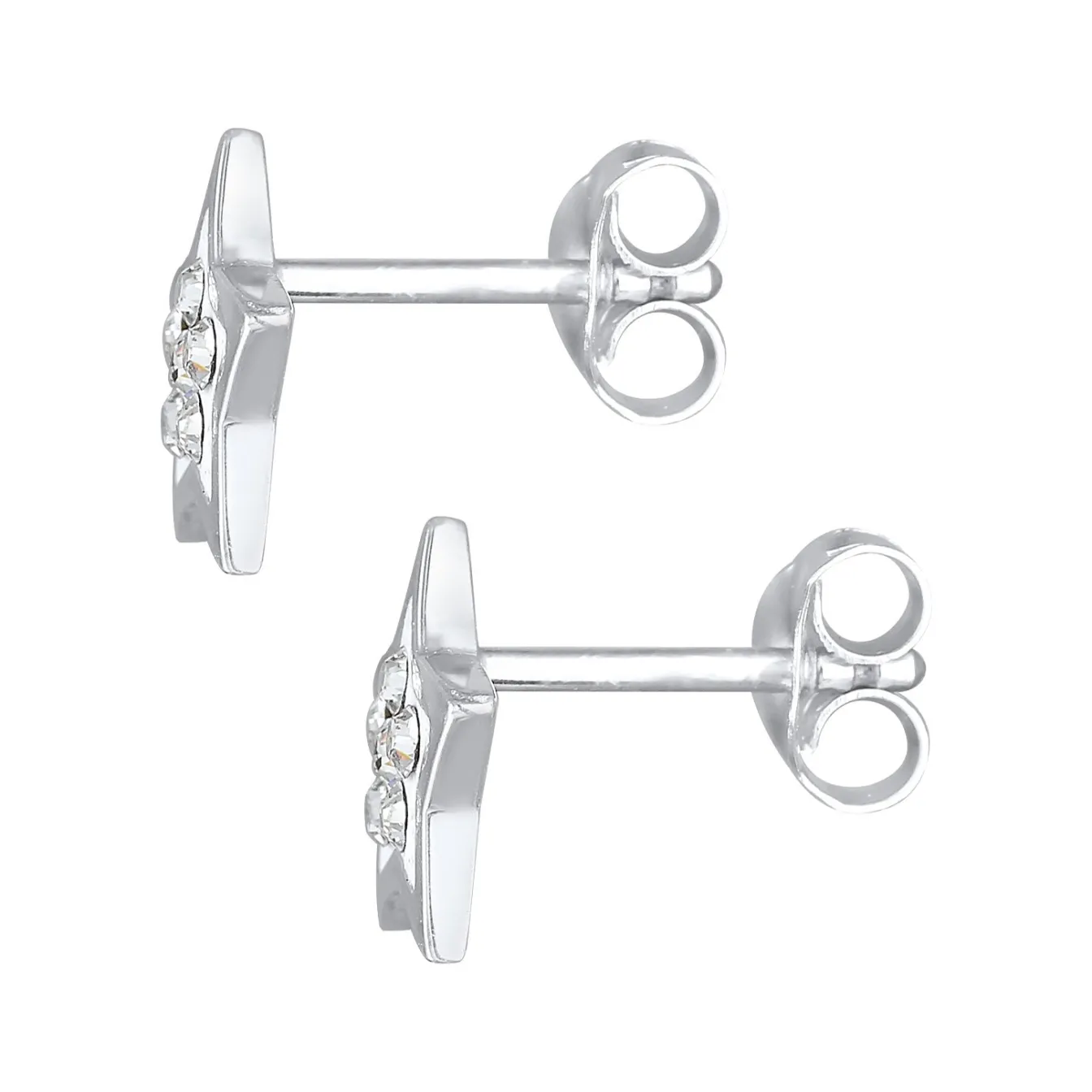 Elli "Ohrstecker Stern | Kristall ( Schwarz )< Ohrringe