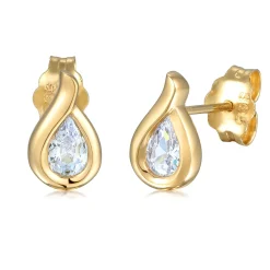 Elli "Ohrstecker Tropfen | Zirkonia (Weiß)< Symbol-schmuck|Herz-schmuck