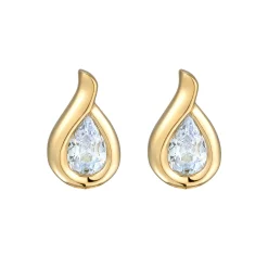 Elli "Ohrstecker Tropfen | Zirkonia (Weiß)< Symbol-schmuck|Herz-schmuck
