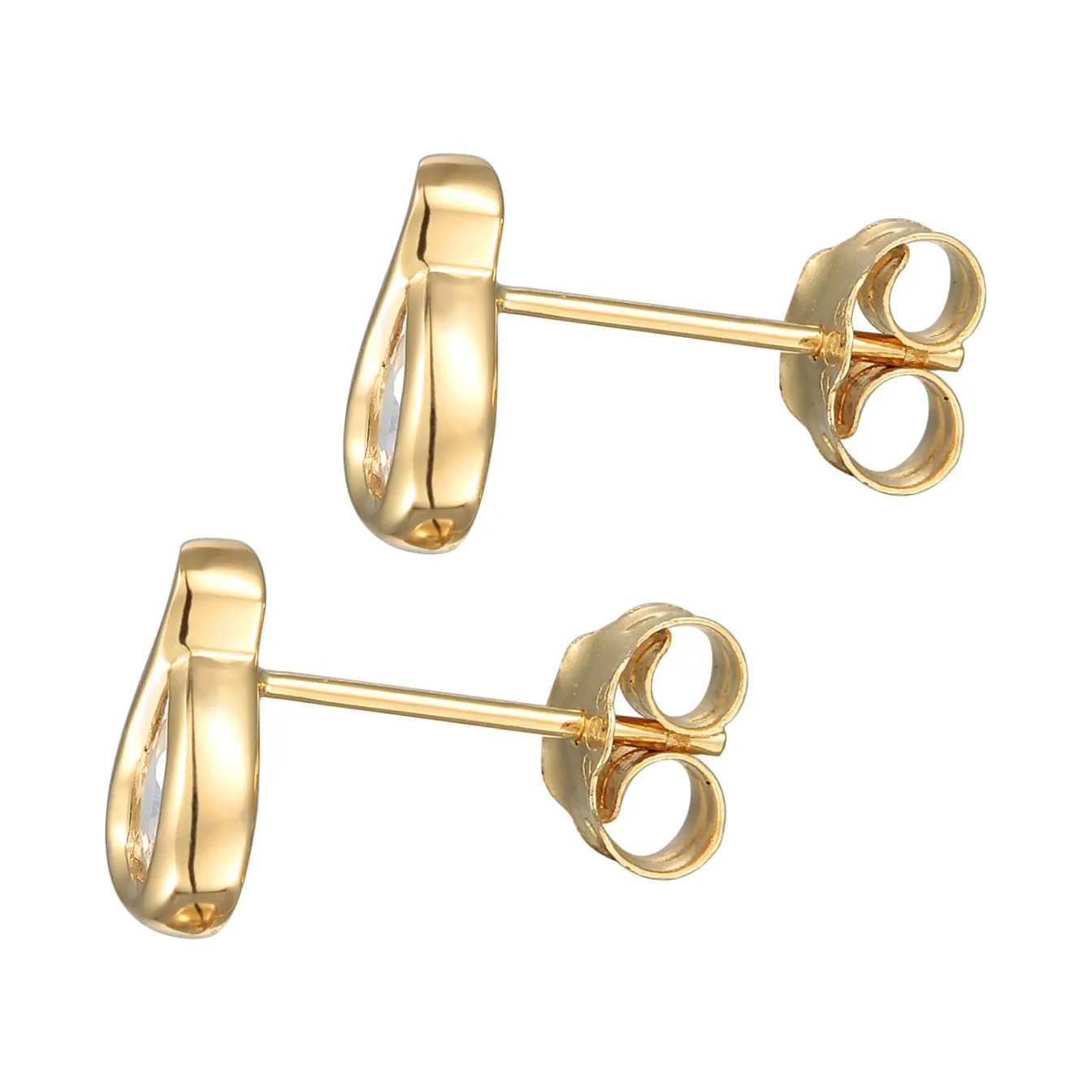 Elli "Ohrstecker Tropfen | Zirkonia (Weiß)< Symbol-schmuck|Herz-schmuck