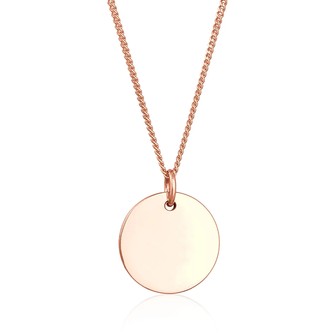 Elli "Panzerkette Plättchen< Roségold|Halsketten