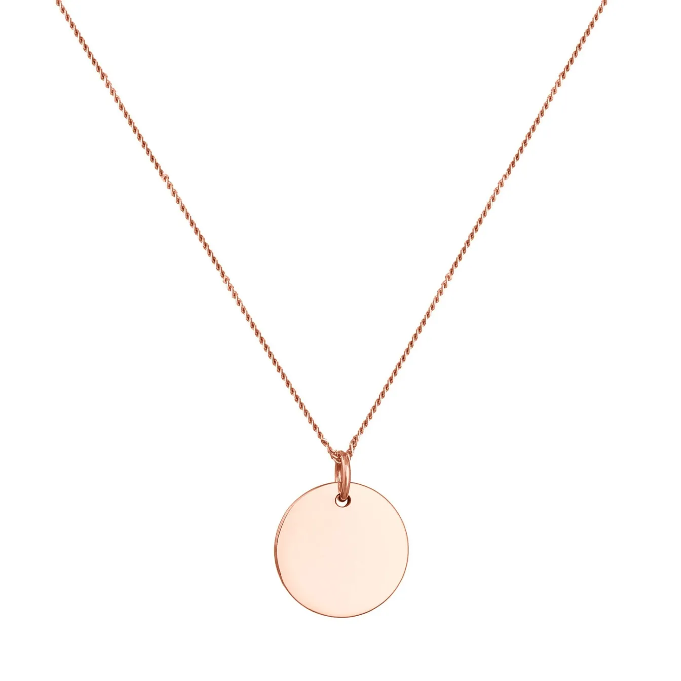 Elli "Panzerkette Plättchen< Roségold|Halsketten