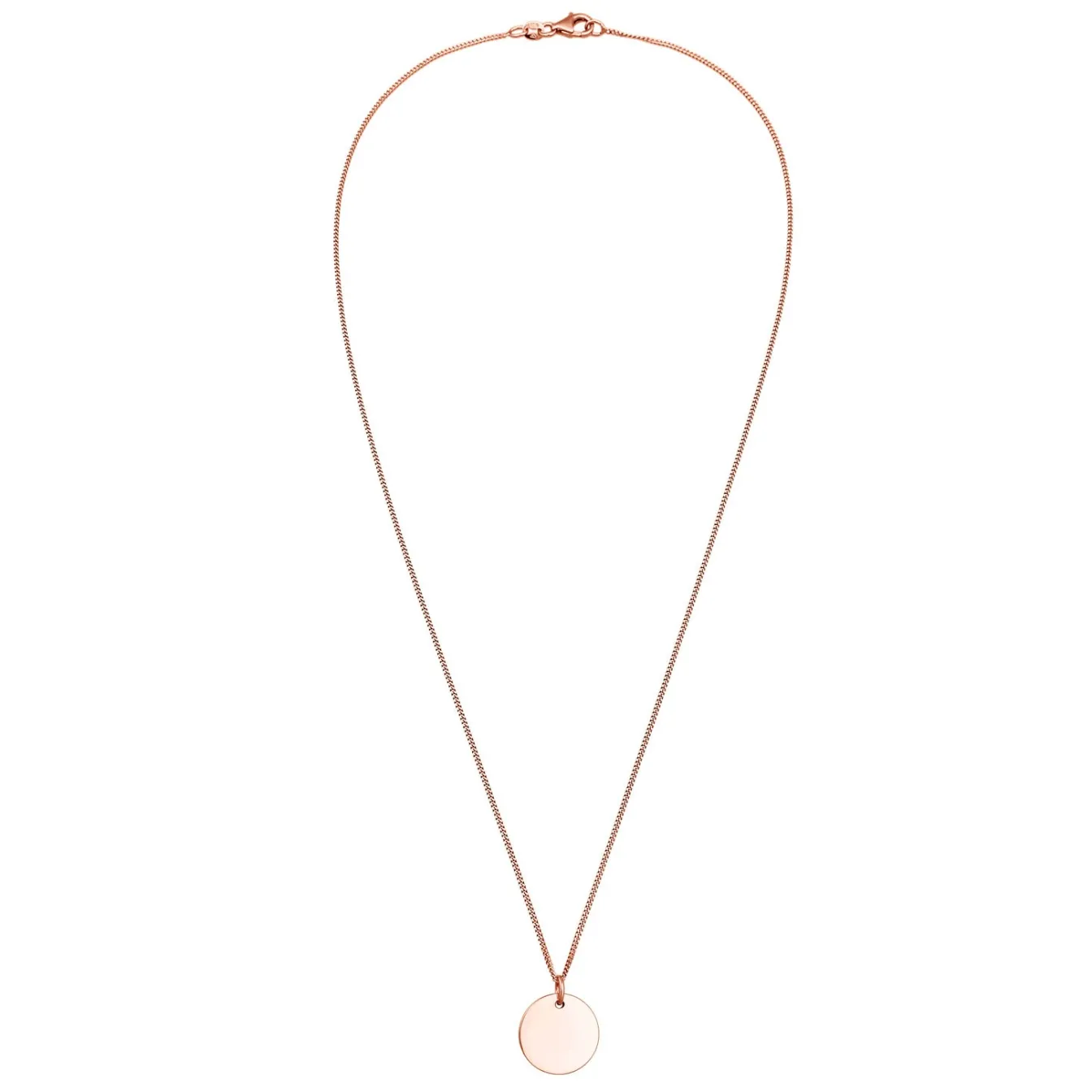 Elli "Panzerkette Plättchen< Roségold|Halsketten