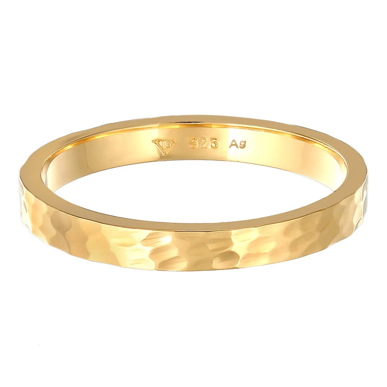 Elli "Pinky Ring Gehämmert< Ringe|Vergoldet