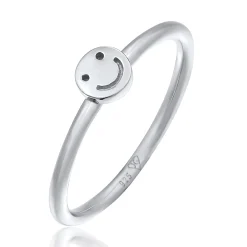 Elli "Pinky Ring mit Smiling Face< Ringe|Vergoldet