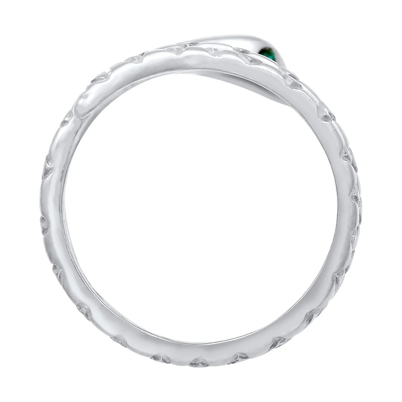 Elli "Pinky Ring Schlange | Kristall (Grün)< Ringe|Vergoldet
