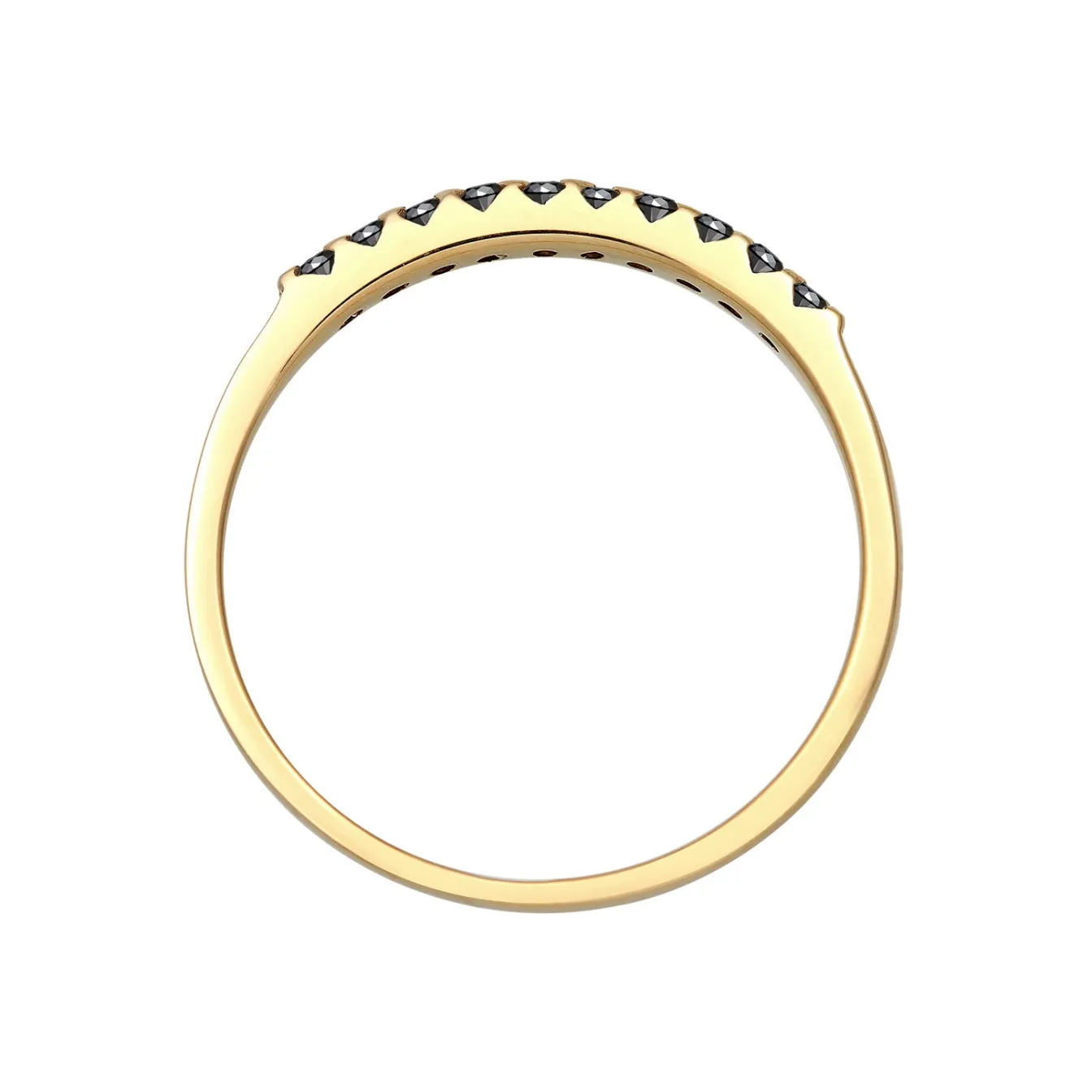 Elli "Ring | Diamant ( Schwarz, 0,15 ct )< Ringe|Echtgold
