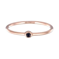 Elli "Ring | Diamant ( Schwarz, 0,03 ct )< Roségold|Letzte Chance