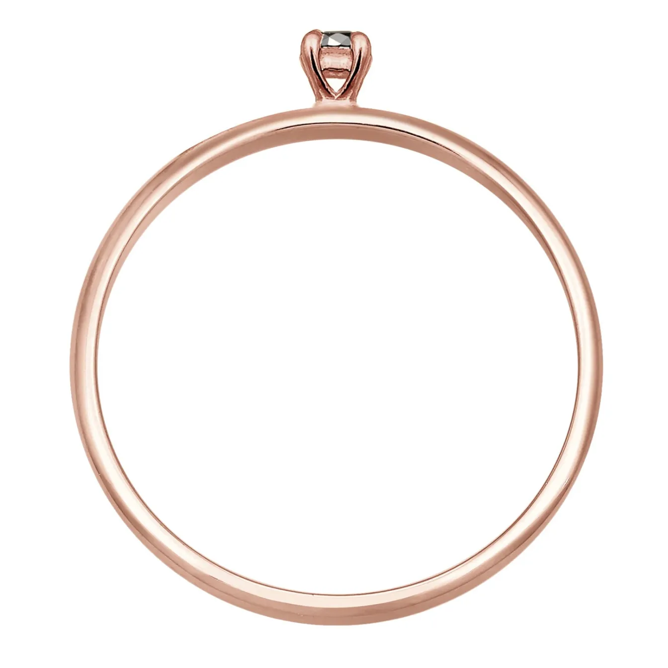 Elli "Ring | Diamant ( Schwarz, 0,015 ct )< Roségold|Ringe