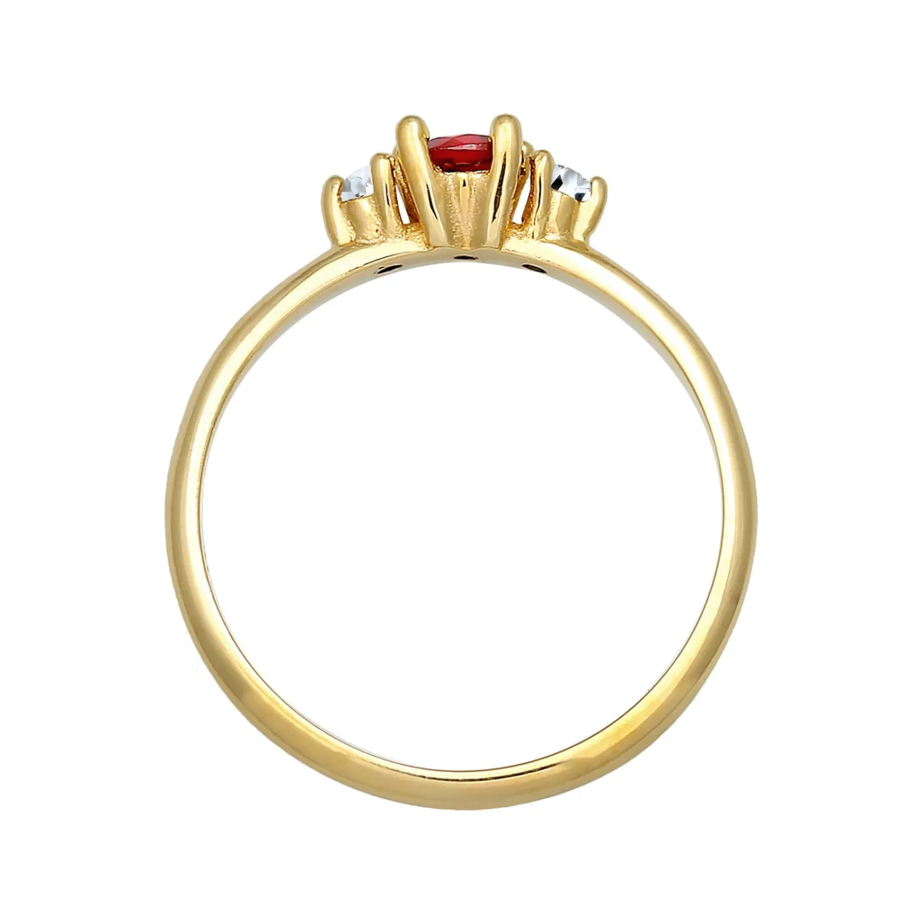 Elli "Ring | Granat (rot), Topas (weiß)< Ringe|Vergoldet