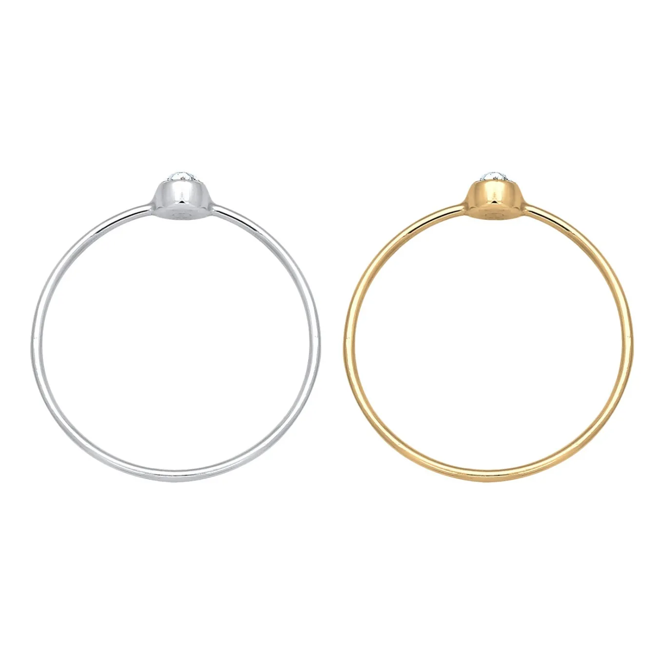 Elli "Ring | Kristall ( Weiß )< Roségold|Ringe
