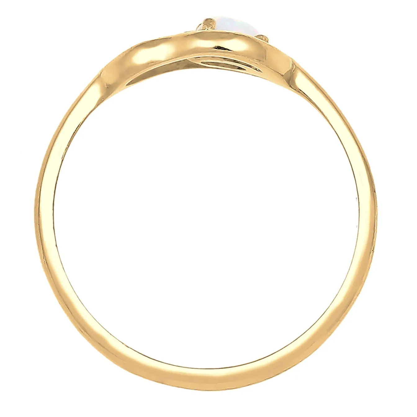 Elli "Ring | Opal ( Weiß )< Ringe|Vergoldet