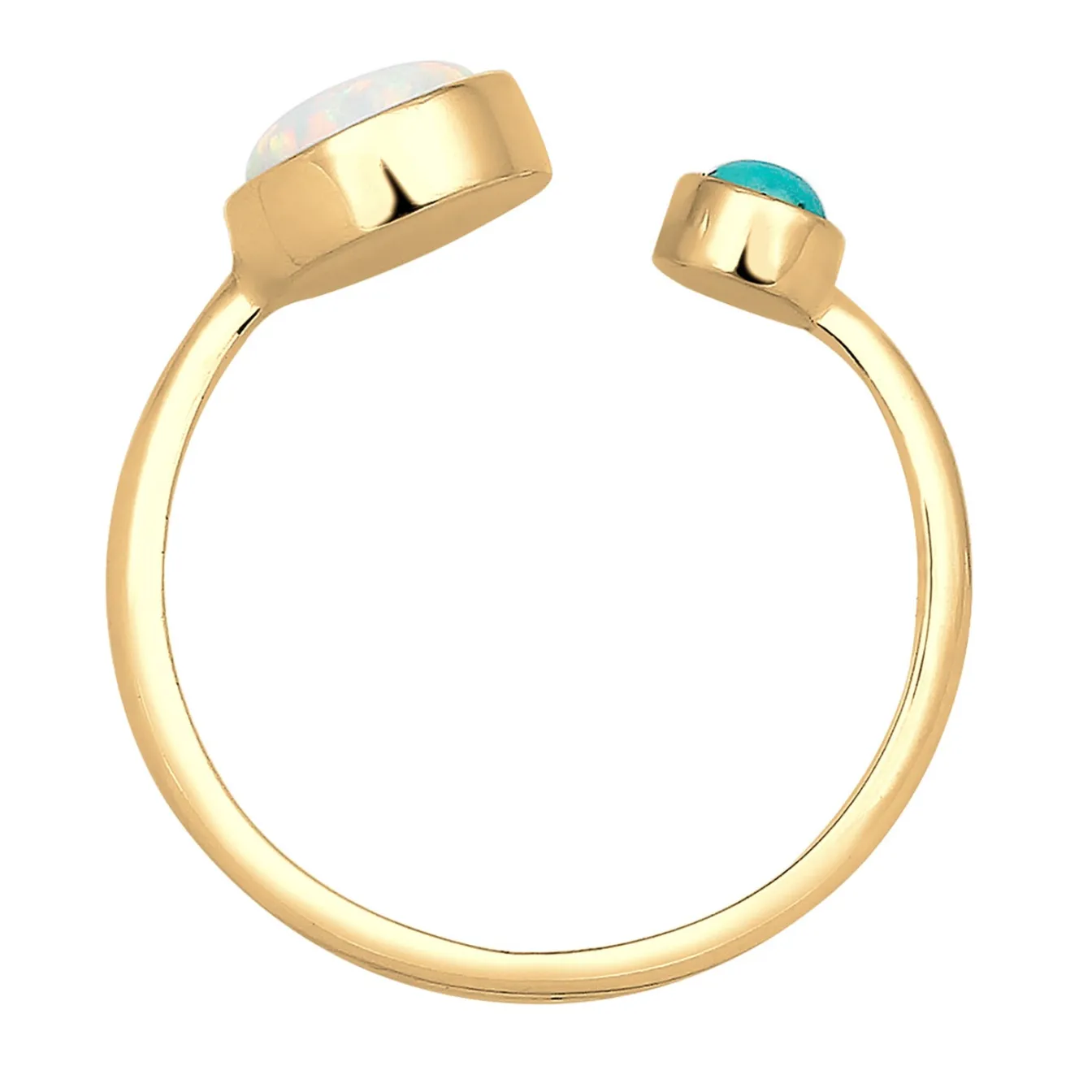 Elli "Ring | Opal ( Weiß )< Vergoldet|Ringe
