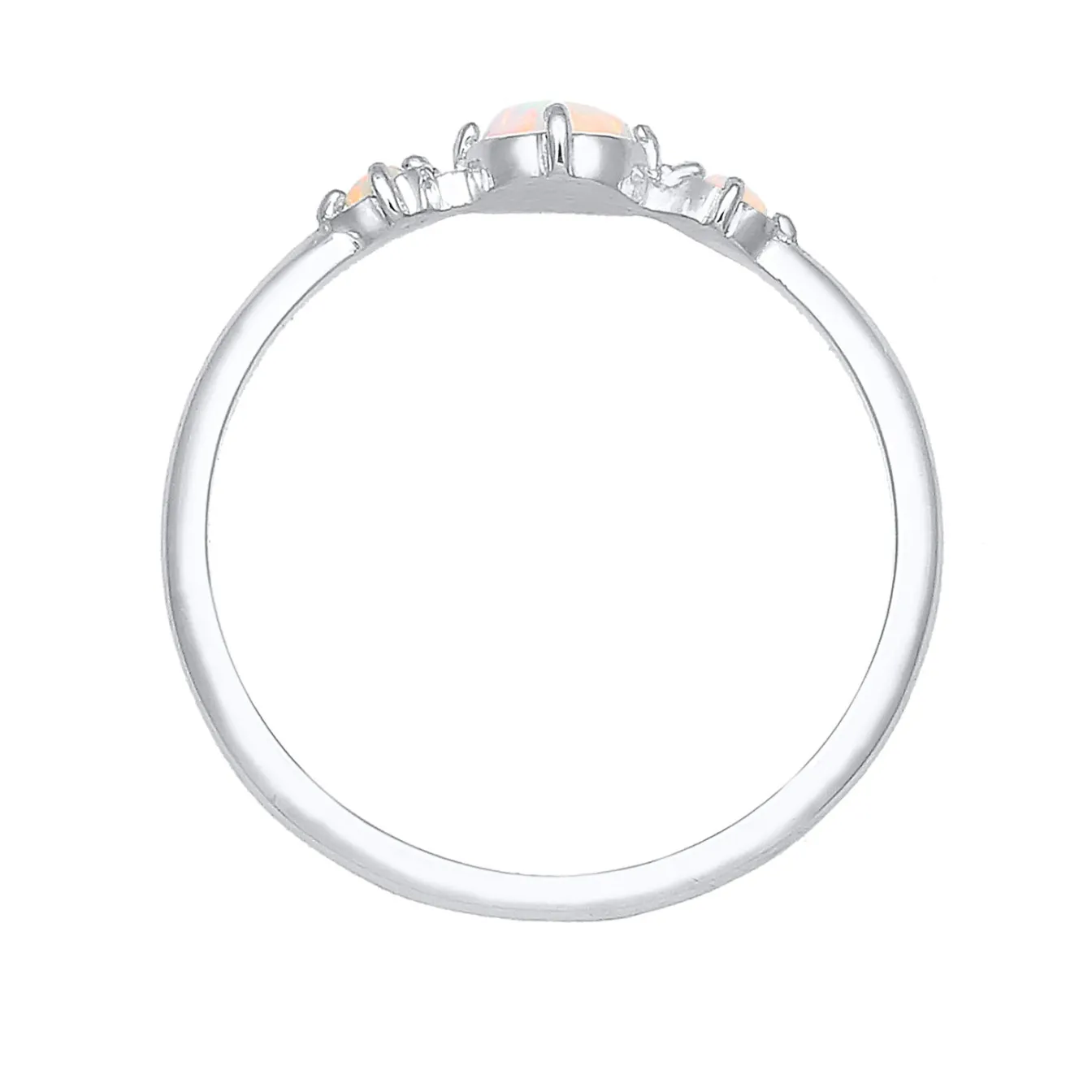 Elli "Ring | Opal ( Weiß )< Silber|Roségold