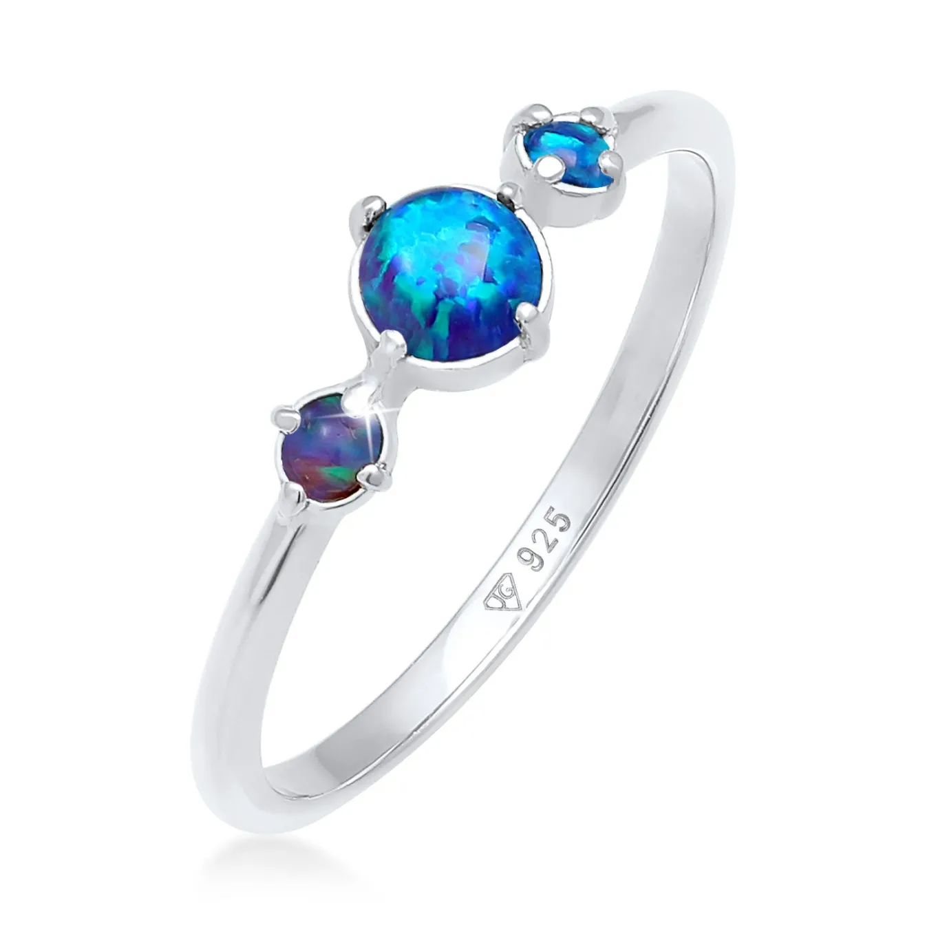 Elli "Ring | Opal ( Weiß )< Silber|Roségold